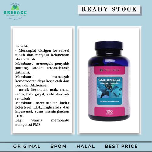 Promo WELLNESS Squamega Squalene 369 Omega 3 6 9 Complete EFA 100 Kapsul -  Jakarta Barat - Greeacc | Tokopedia