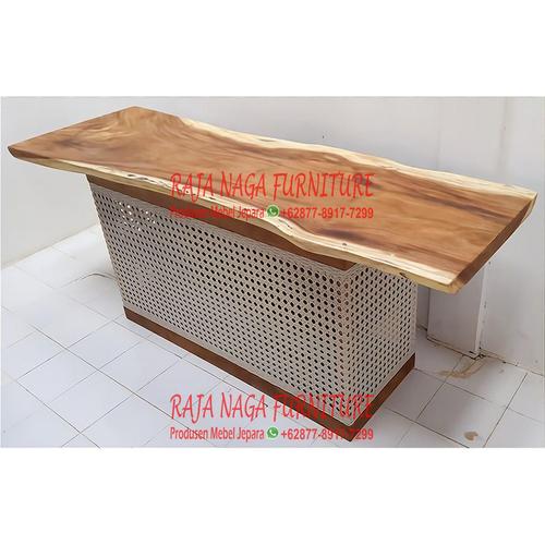 Jual Meja Bar Top Table Kayu Solid Box Jati Rotan Sintetis Ruang