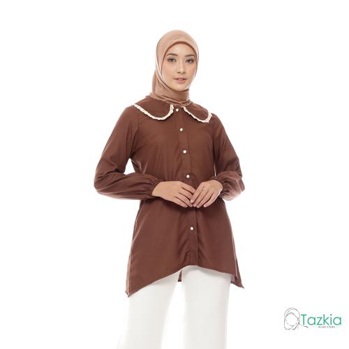 Gambar Atasan Muslim Wanita | Navia Blouse Coffee | Toyobo | Tazkia Hijab - L dari Tazkia Hijab Store Kota Bandung Tokopedia