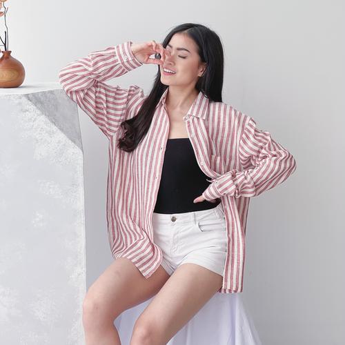 Jual Dayya Striped Linen Shirt - Kemeja 