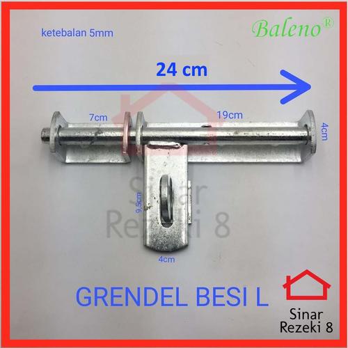 Promo Grendel Pintu Besi L / Kunci Pagar Besar Selot Jendela Slot