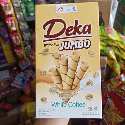 Deka Wafer Roll Jumbo White Coffee 16g di Agen Star Big | Tokopedia