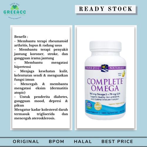 Jual Nordic Naturals COMPLETE OMEGA 3-6-9 60 Kap 369 Kulit Sendi Imun BPOM  - Jakarta Barat - Greeacc | Tokopedia