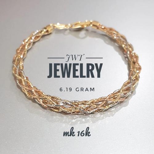 Jual GELANG FASHION CHOKER EMAS ROSEGOLD 75% KEPANG CANTIK BANGET