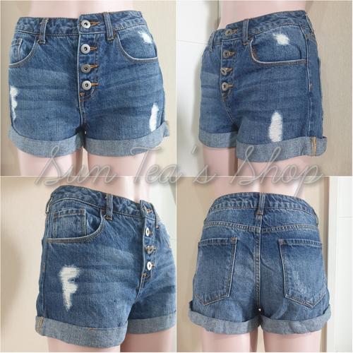 Jual FOREVER21 High waist jeans buttons 