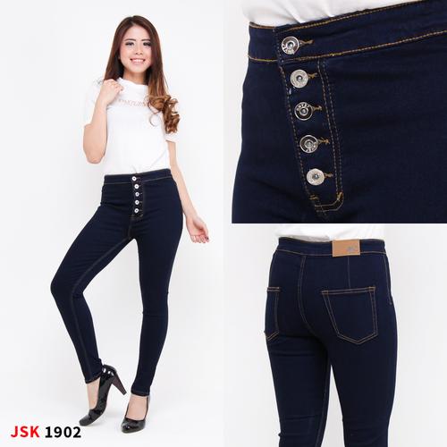 Jual Celana Highwaist Kancing 5 Jeans 