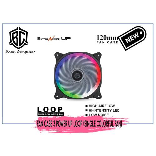Jual FAN Case 3 POWER UP LOOP (Single Colorful FAN) 120mm LED - Kab ...