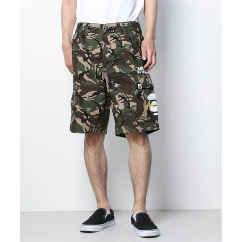 AAPE Woven Cargo Shorts Camo Green 