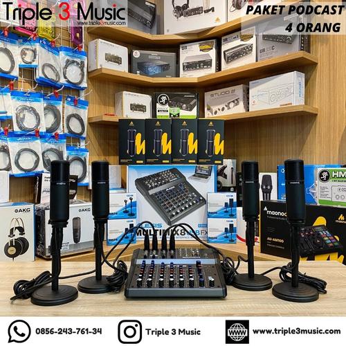 Gambar Paket Podcast 4 orang ALESIS Multimix 8 usb mixer + 4 mic condenser - Paket RT-X8 dari triple3music Kota Bandung Tokopedia