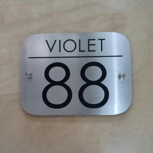 Foto Produk nomor rumah stainless steel etching/grafir ukuran plat 15x20cm dari Nomor Rumah