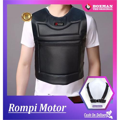 Foto Produk Rompi Motor Biker/Touring Anti Angin Pelindung Body - Single Black dari Khansa Gems