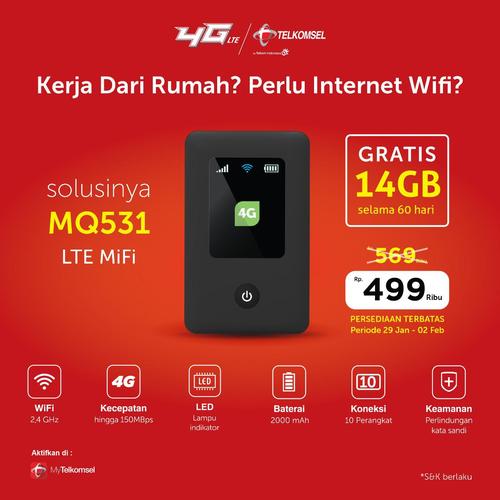 Jual Mifi Modem Wifi 4g Mq531 Unlock All Gsm Free Telkomsel 14gb Garansi1th Jakarta Utara Edison P 