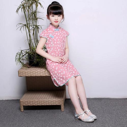 Foto Produk BAJU CHEONGSAM ANAK MURAH QIPAO BUNGA BAJU IMLEK ANAK DRESS QIPAO ANAK - Pink dari MadisonShop