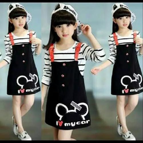 Foto Produk Baju Anak Perempuan Setelan Anak Overall Oie Kids Usia 5-6-7-8 Tahun - 5-6 tahun dari Piyaku