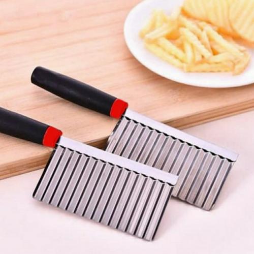 Foto Produk Pisau Ulir Pemotong Kentang Alat Dapur Pisau Potong Model Gelombang Un dari NQ-Shop77