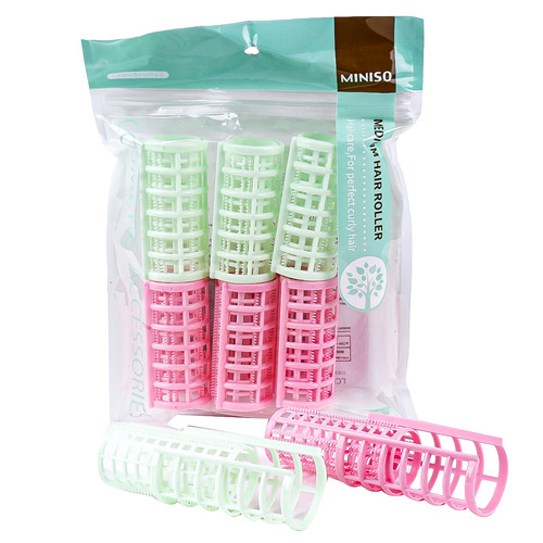 Foto Produk Miniso Official Medium Hair Roller / Roll rambut (8 pack) - 6Pcs dari Miniso Indonesia
