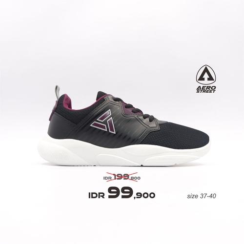 Foto Produk Aerostreet 37-40 Enola Hitam - Sepatu Sneakers Sport Pria Wanita Aero - 37 dari Aerostreet