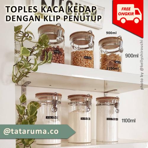 Foto Produk KUDO - Toples Kaca Kedap Udara (Satuan) - 900ml dari Tataruma-co