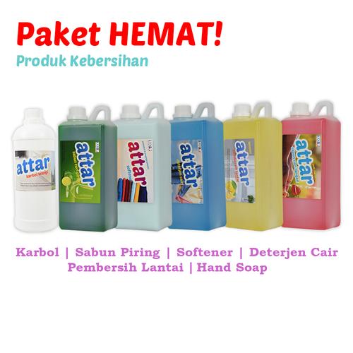 Foto Produk Paket HEMAT Attar: Sabun Cuci Piring, Deterjen Cair, Karbol, Softener, dari Tasneem