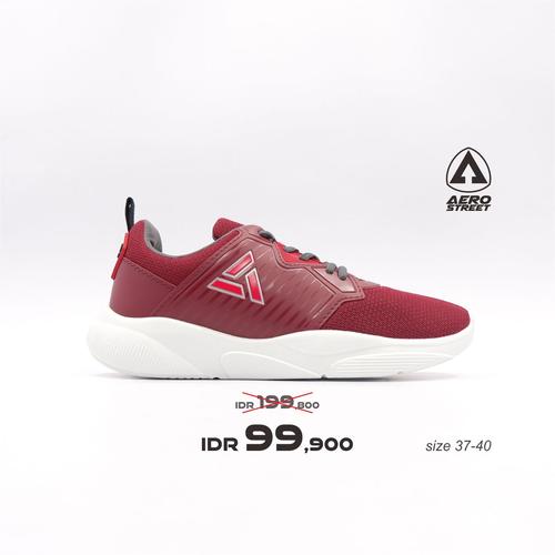 Foto Produk Aerostreet 37-40 Enola Maroon - Sepatu Sneakers Sport Pria Wanita Aero - 40 dari Aerostreet