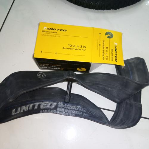 Foto Produk 12 1/2 x 2 1/4 Ban Dalam Sepeda anak United , American Valve (AV) dari Sekawan Sepeda