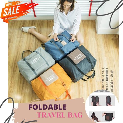 Foto Produk Foldable Travel Bag / Folding Travel Bag / Tas Travel Lipat - Orange dari Rising.collection