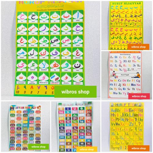 Foto Produk poster ABC / Angka / pertambahan / perkalian / pembagian / pengurangan - huruf abc dari wibros shop