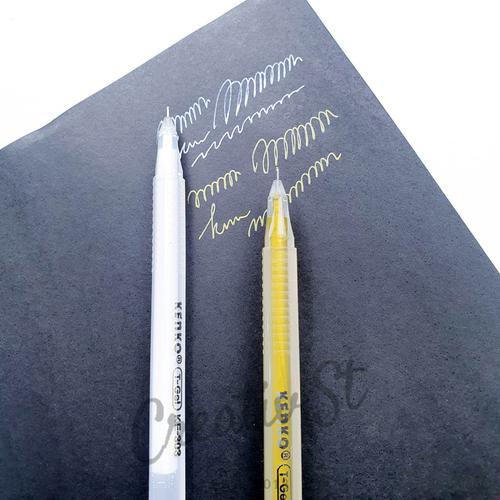 Jual White Gel Ink Pen Kenko Tgel 303 Gold Emas Kota Bandung Creativ Stationery Tokopedia