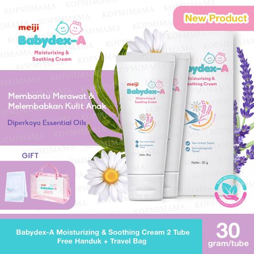Foto Produk Babydex-A Moisturizing & Soothing Cream 2 Tube + Handuk + Travel Bag dari Kopmimama Baby