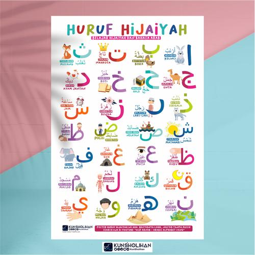 Jual Poster Anak Poster Huruf Hijaiyah Objek Kab Bantul Kunsholihan Tokopedia