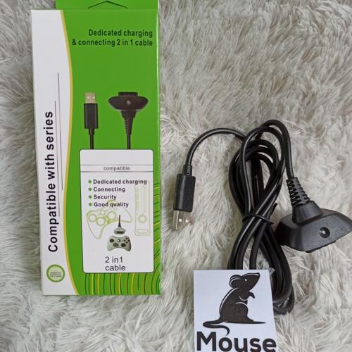 Jual Kabel Charger Stik Xbox 360 Wireless USB Cable Charging Kab