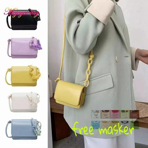 Foto Produk NEW!! TAS SELEMPANG WANITA / KOTAK MINI HANIN / HITS KEKINIAN - Hitam dari Ainarcollection