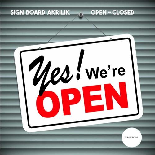Jual Papan Open Closed Colour Sign Board Akrilik - Jakarta Selatan ...