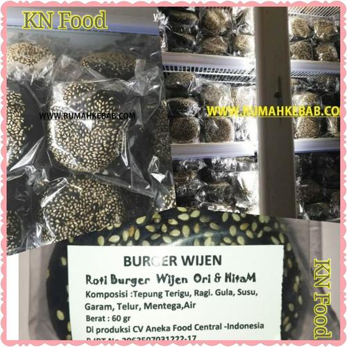 Foto Produk Roti Burger Hitam Wijen 1 Pcs - Black Bun Burger GRAB GO JEK dari Rumah kebab