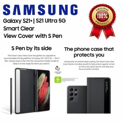 SAMSUNG Smart Clear View Cover With S Pen Galaxy S21 Ultra 5G Original di  Distributor Product Ori Tokopedia