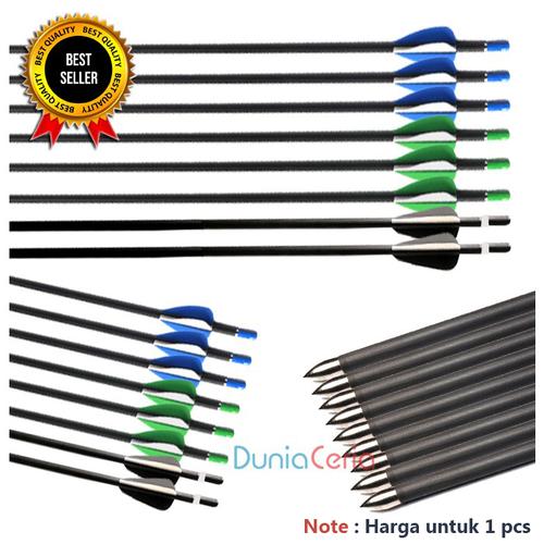 Foto Produk Anak Panah Arrow Musen 7mm Spine 700 Carbon Fiber MSTJ-70HS - Green Black dari Dunia Ceria