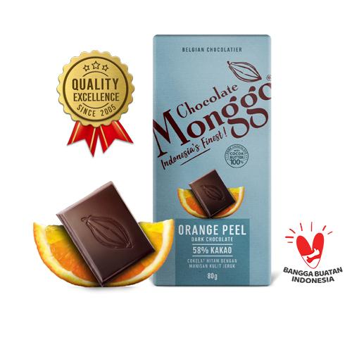 Foto Produk Orange Peel & Dark Chocolate 80g| Cokelat Monggo | Coklat Snack - Orange Peel dari Chocolate Monggo Jakarta