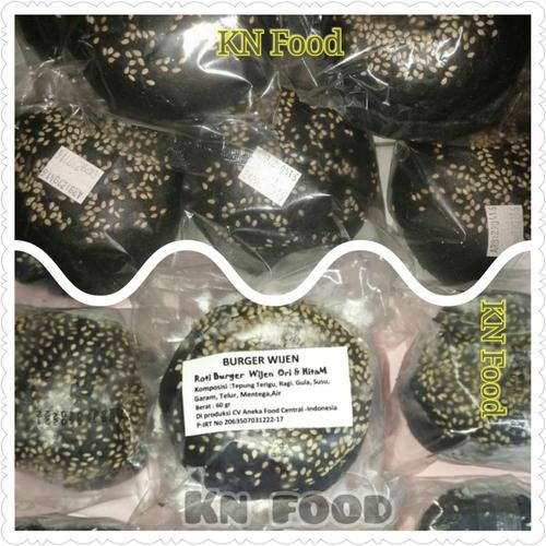Foto Produk Roti Burger Hitam Wijen isi 6 pcs -Black Bun Burger 6pc -Khusus GO JEK dari Rumah kebab
