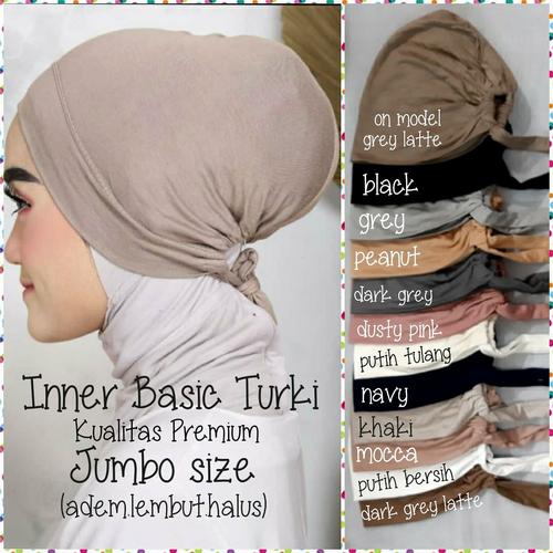 Foto Produk Ciput turki/inner basic turki(adem.lembut.anti pusing)jumbo size - Hitam dari Winnie Collection