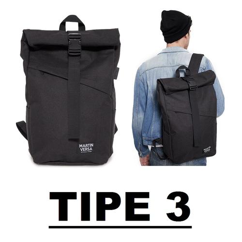 Foto Produk Martin Versa Tas TR12 Ransel Pria Laptop USB Extender Kanvas Roll Top - TYPE THREE dari Martin Versa