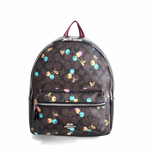 cherry print backpack