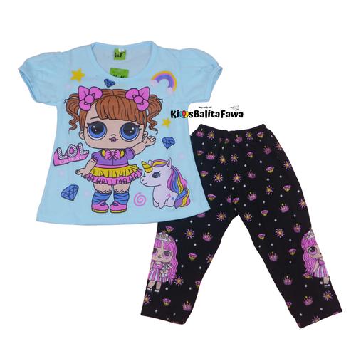 Foto Produk Setelan LOL uk 3-4 tahun / Baju Anak Karakter Perempuan Import - Motif Worm Zone dari Kios Balita Fawa