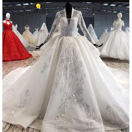 Wedding Gowns Top V-Neck 