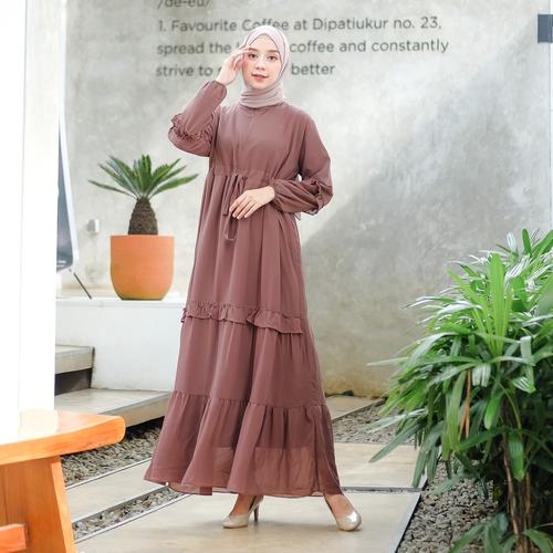 Foto Produk Terminal Grosir | Gamis Wanita Muslim Original | Layra Dress - Choco dari Terminalgrosir Indonesia