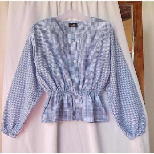 Foto Produk Baju Atasan Wanita | Belina Blouse | Katun Motif - Navy dari Terminalgrosir Indonesia