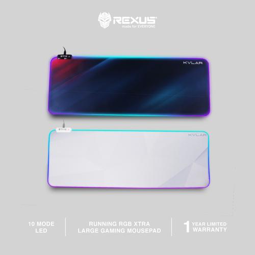 Foto Produk Rexus Mousepad Gaming RGB Kvlar TR2 Speed Edition XL - Putih dari Rexus Official Store