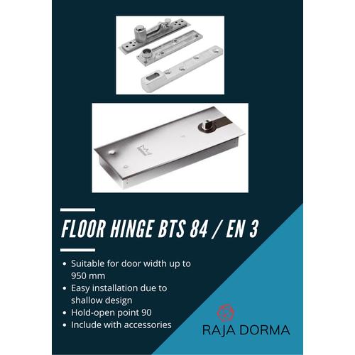 Gambar Floor Hinge Dorma BTS84 BTS 84 EN3 SS 90 DERAJAT WITH ALL ACCESSORIES dari RAJA DORMA ASLI undefined Tokopedia