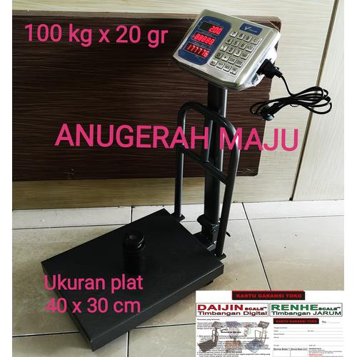 Foto Produk Timbangan Duduk Digital/Timbangan Barang Ekspedisi Paket 100 kg x 20gr dari Anugerah maju