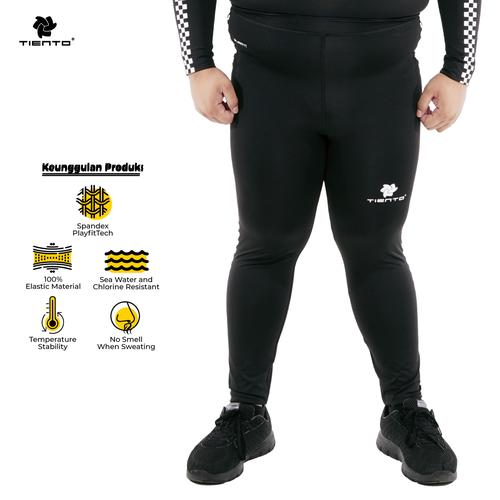 Foto Produk Tiento Celana Legging Sport Long Pants Men Retro Race MenJumbo - XL dari TIENTO