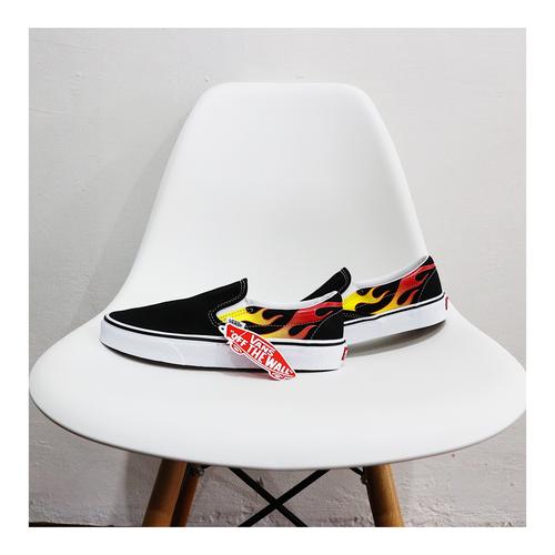 Jual Vans Slip-On Flame Black - Hitam 